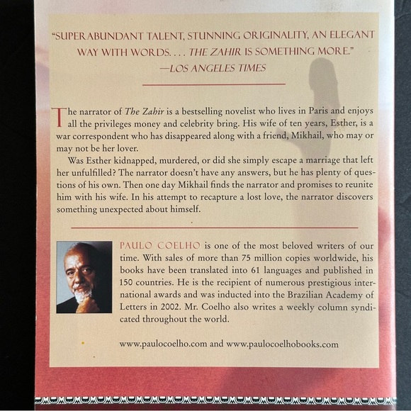 The Zahir: A Novel by Paulo Coelho | Fiction, Mystery | Paperback Book - Picture 3 of 8